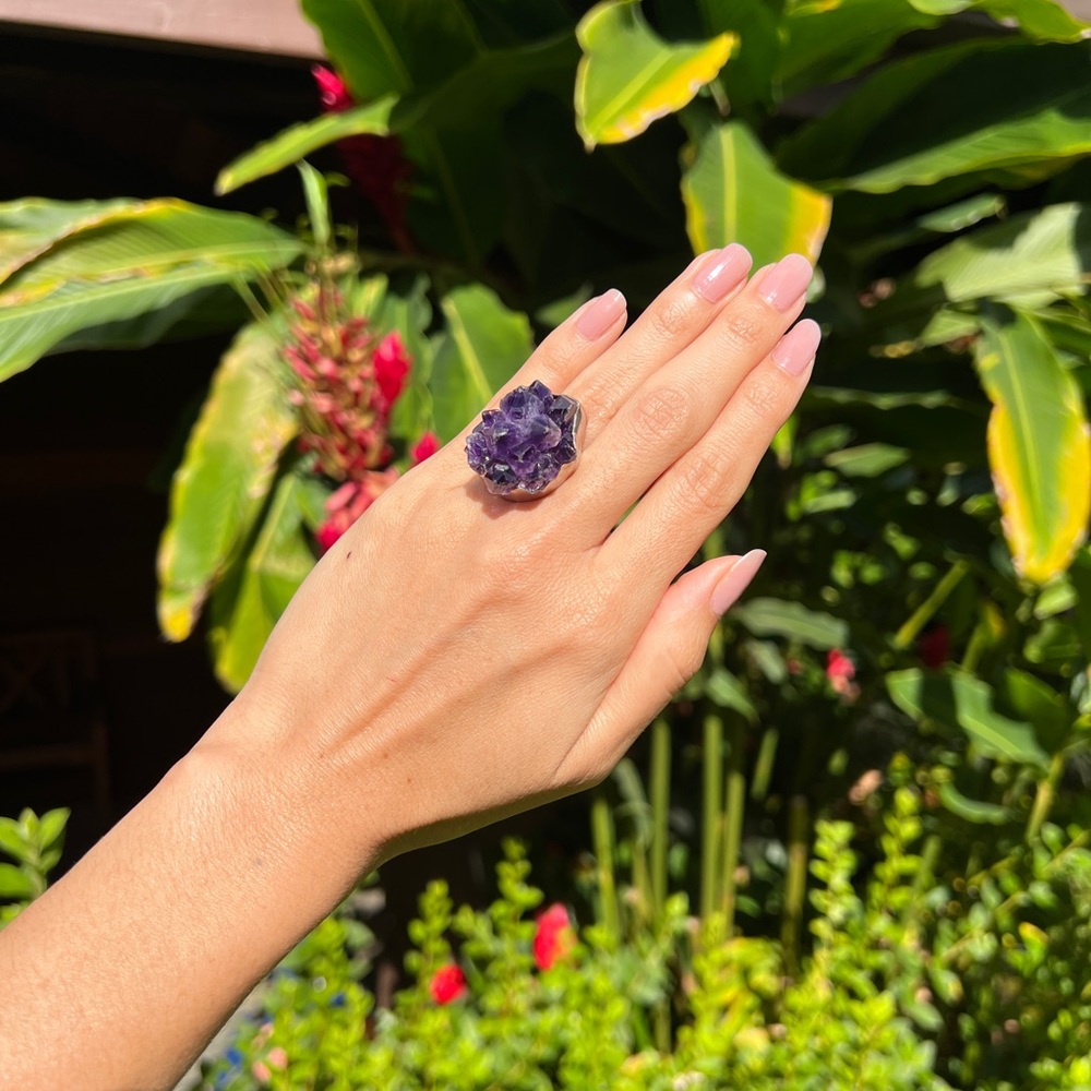 Raw Amethyst Ring
